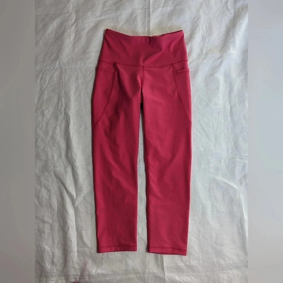 Old Navy high rise hot pink leggings women's size SMALL B19 - Picture 1 of 3